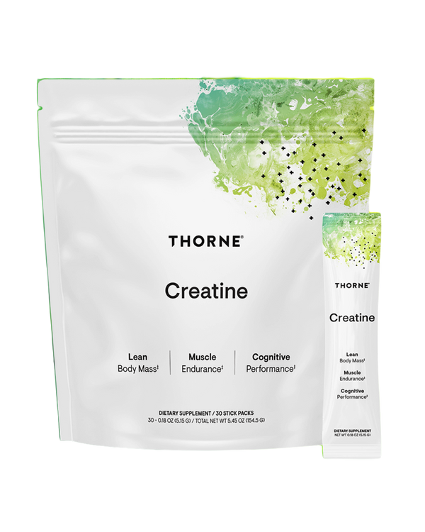 Thorne creatine travel sticks on white background
