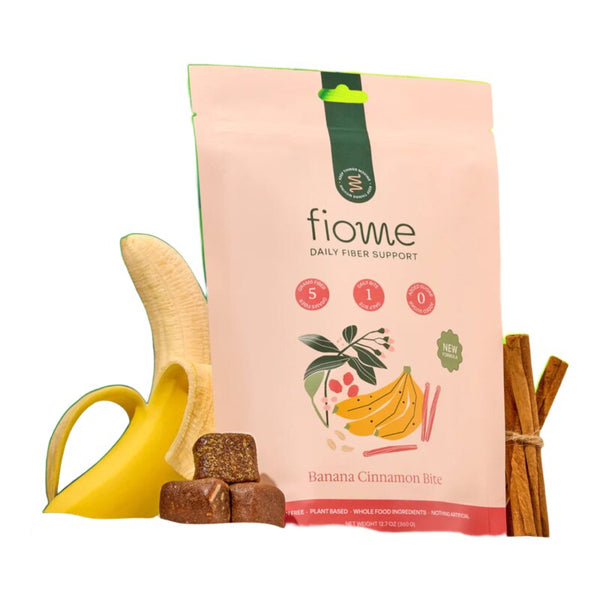 Fiome fiber bite BANANA CINNAMON - white background