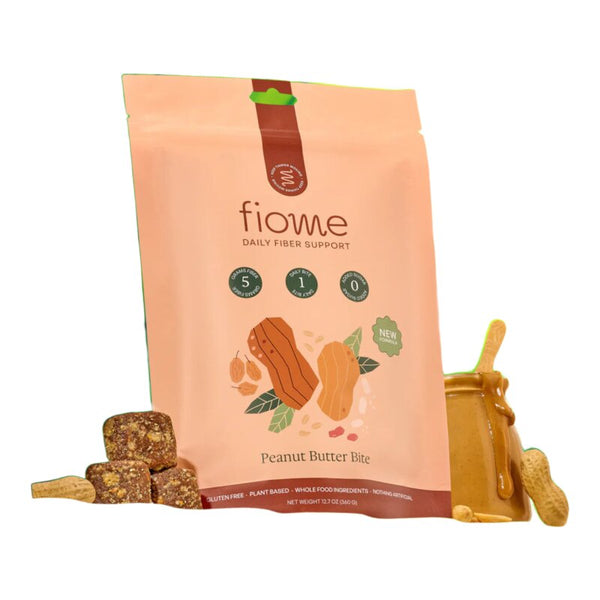 Fiome Fiber Bite PEANUT BUTTER - white background