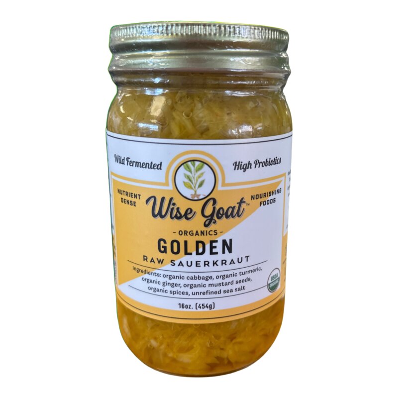 Golden Sauerkraut - white background
