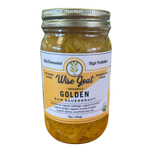 Golden Sauerkraut - white background