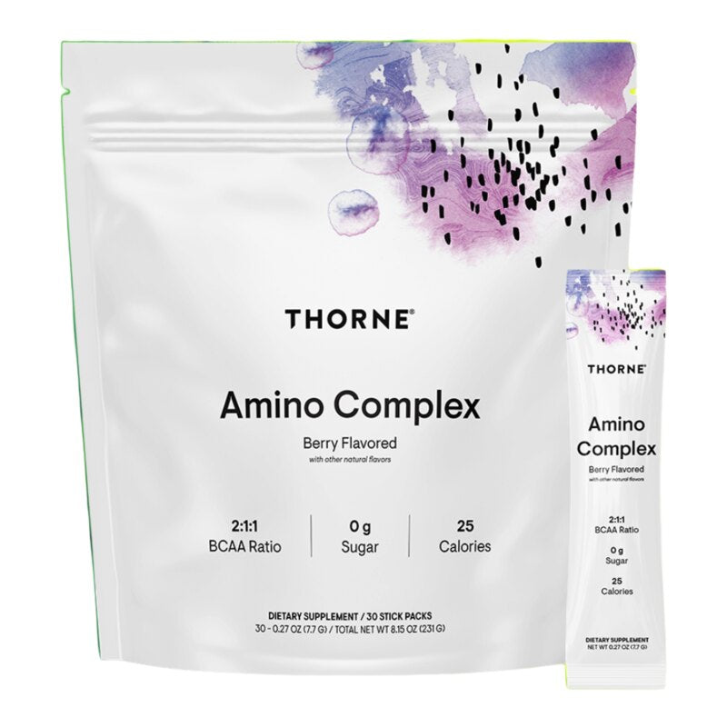 Thorne amino complex - berry - travel sticks - white background