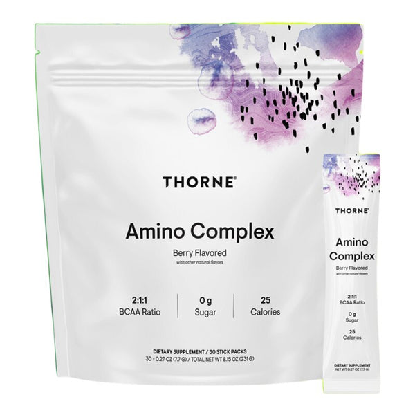 Thorne amino complex - berry - travel sticks - white background