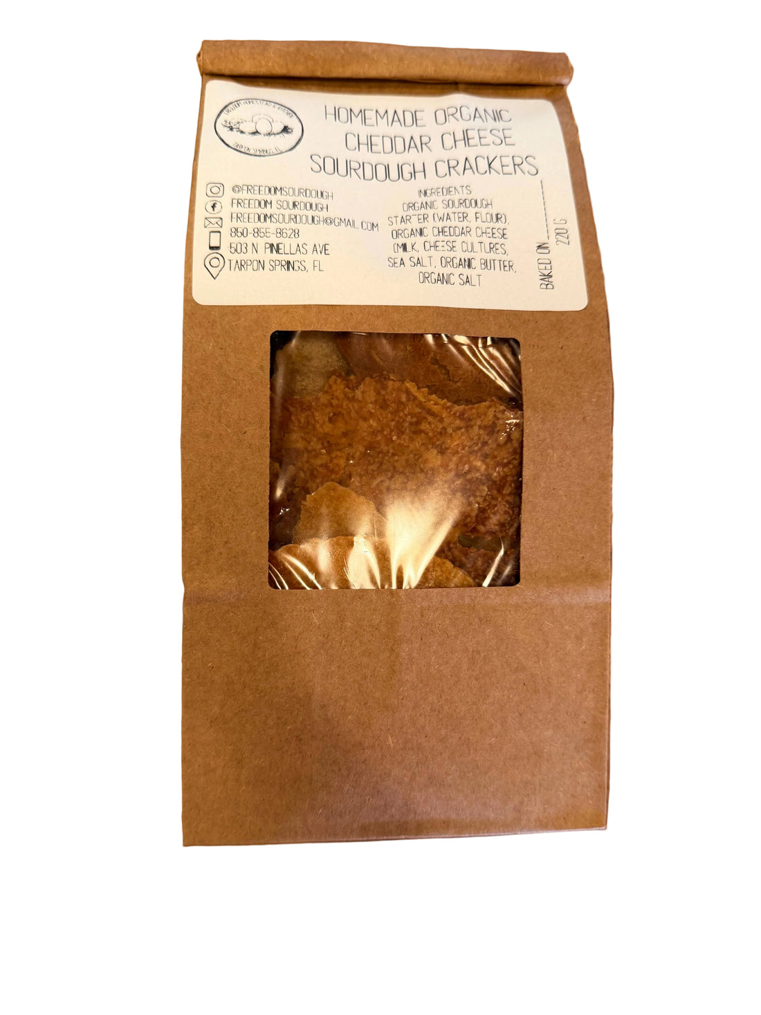 Sourdough Crackers Scratch - made in house -Organic Cheddar