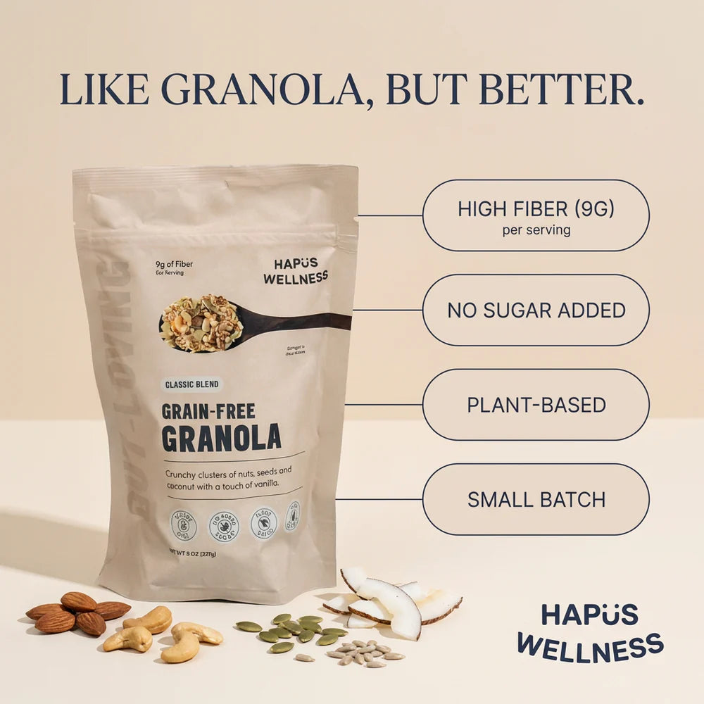 Hapus Granola : Grain free & Sugar free. All natural.