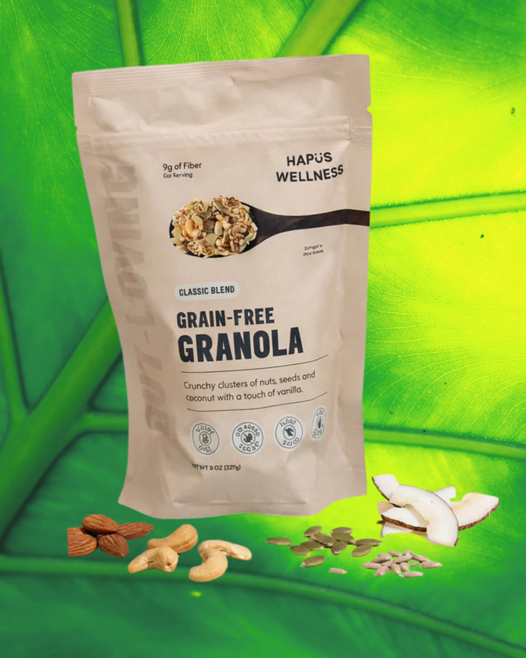 Hapus Granola : Grain free & Sugar free. All natural.