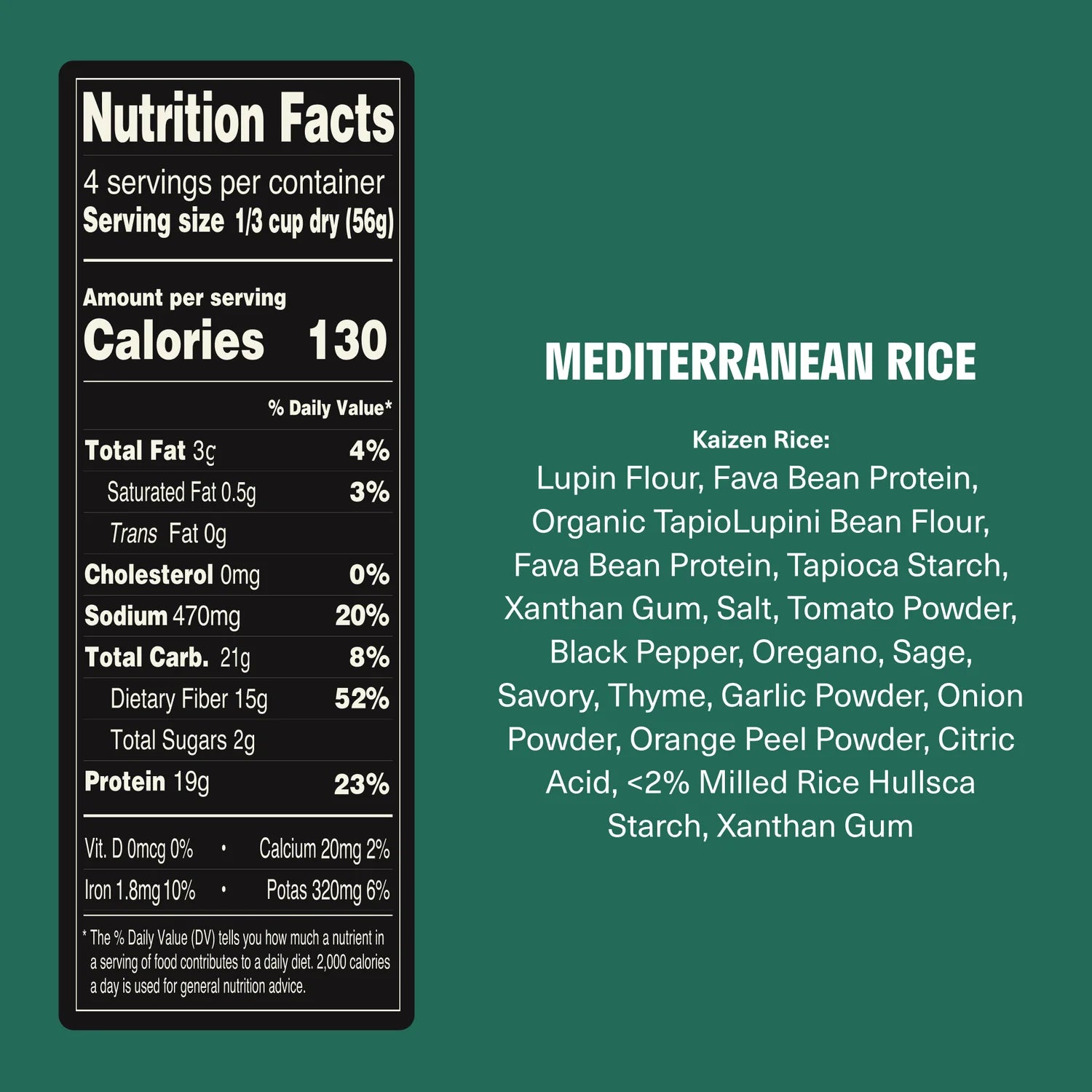 Kaizen PROTEIN Rice - Mediterranean