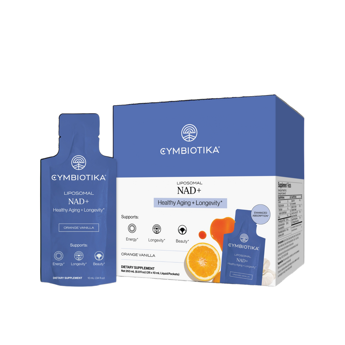 Liposomal NAD+ on white background