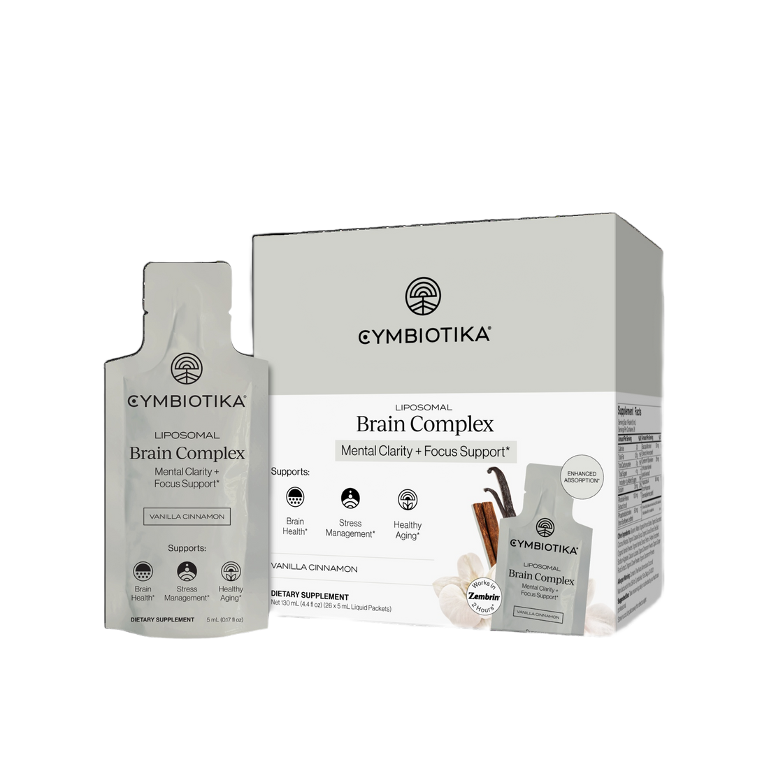 Liposomal Brain Complex on white background