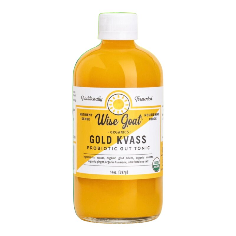 Gut tonic GOLD KVASS - white background