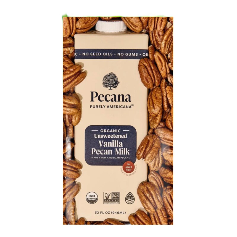 Pecana Vanilla unsweet milk - white background
