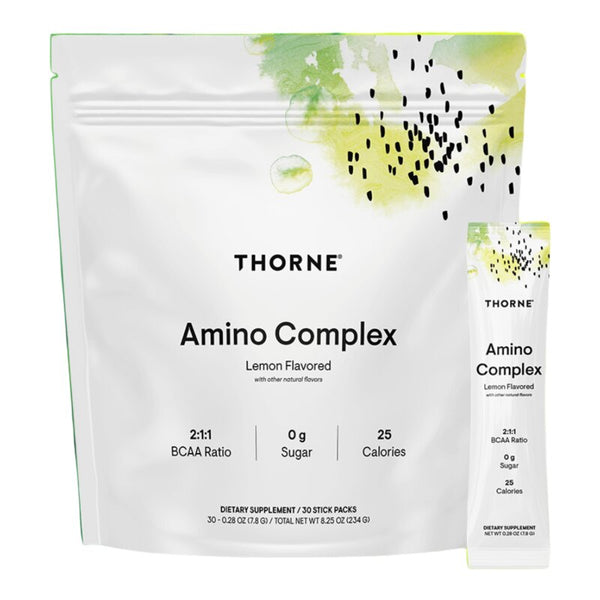 Thorne amino complex - lemon - travel sticks - white background